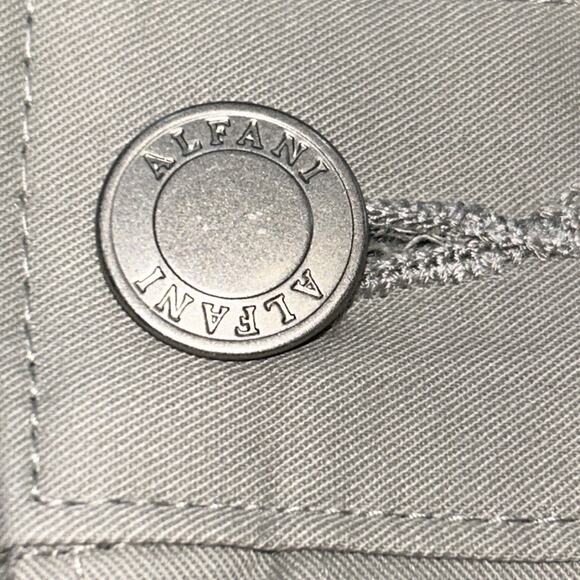 Mens Alfani Gray Slim Stretch Fit Flat Front Casual Leg Chino Pants Sz34 - Picture 3 of 7